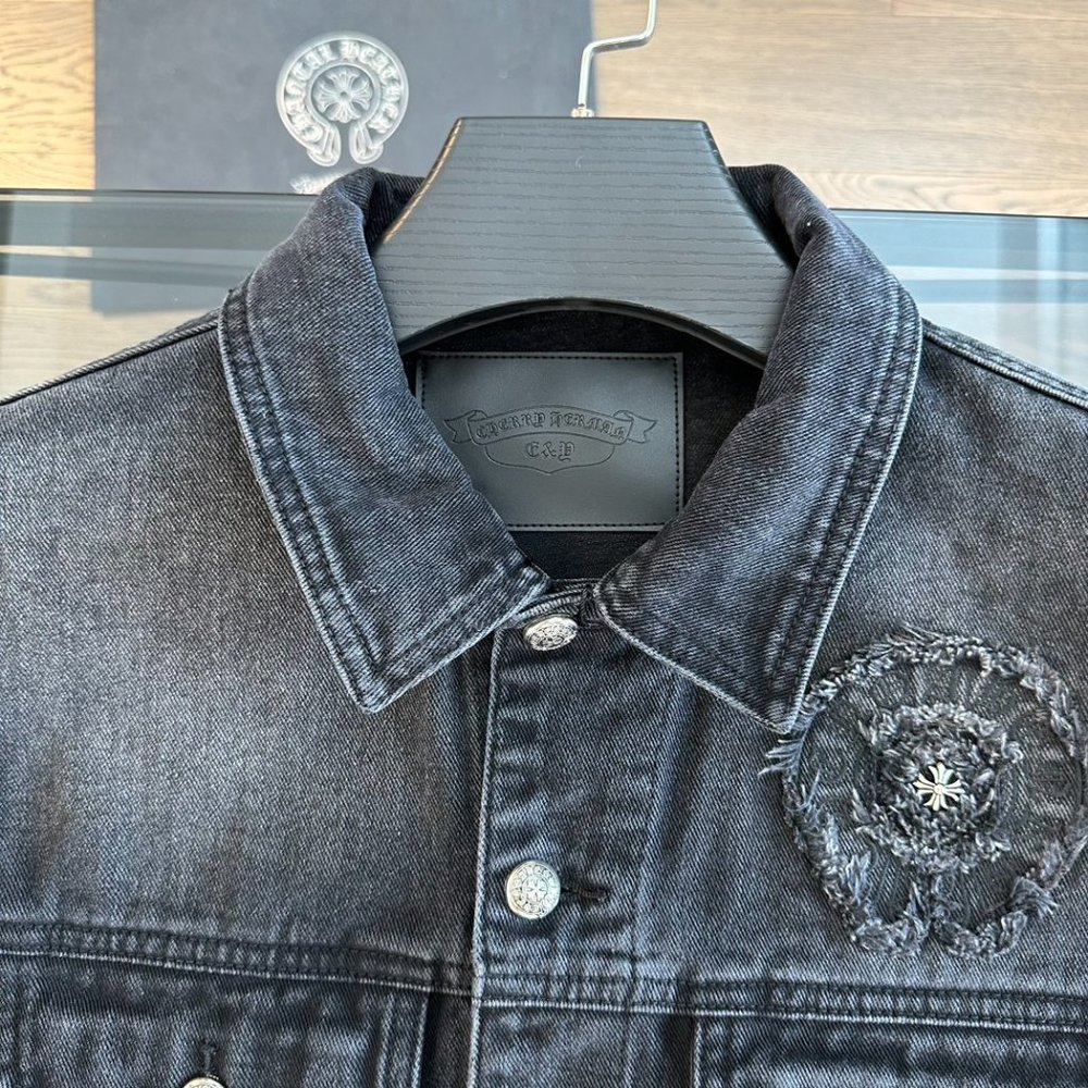 NWT size:S Chrome Hearts denim lapel jacket jacket - Picture 4 of 9